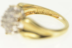 10K Marquise Diamond Vintage Cluster Statement Ring Yellow Gold