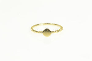 14K Round Signet Monogram Initial Engravable Ring Yellow Gold
