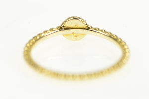 14K Round Signet Monogram Initial Engravable Ring Yellow Gold