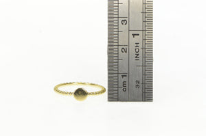 14K Round Signet Monogram Initial Engravable Ring Yellow Gold
