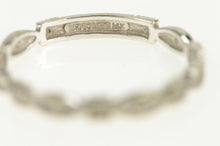 Load image into Gallery viewer, 14K Diamond Milgrain Granulated Wedding Band Ring White Gold