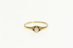 14K Victorian Seed Pearl Antique Classic Vintage Ring Yellow Gold
