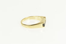 Load image into Gallery viewer, 14K Black Onyx Diamond Squared Vintage Ring Yellow Gold