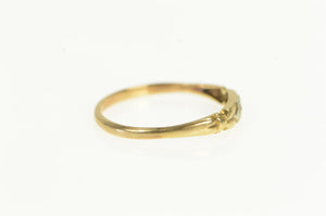 14K 1940's Classic Diamond Statement Band Ring Yellow Gold