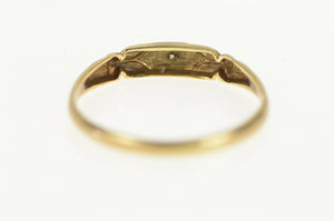 14K 1940's Classic Diamond Statement Band Ring Yellow Gold