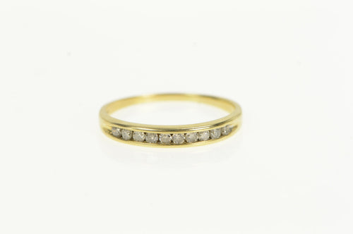14K 0.25 Ctw Classic Diamond Wedding Band Ring Yellow Gold