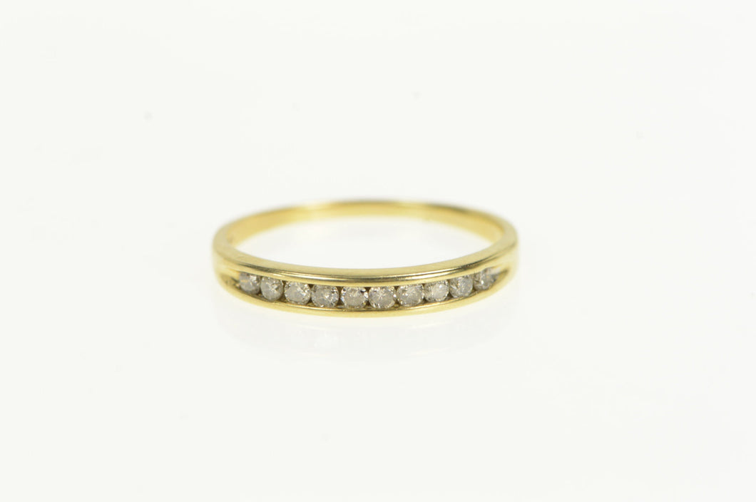 14K 0.25 Ctw Classic Diamond Wedding Band Ring Yellow Gold