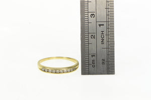 14K 0.25 Ctw Classic Diamond Wedding Band Ring Yellow Gold