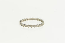 Load image into Gallery viewer, 14K Diamond Milgrain Granulated Wedding Band Ring White Gold