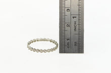 Load image into Gallery viewer, 14K Diamond Milgrain Granulated Wedding Band Ring White Gold