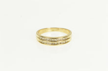 Load image into Gallery viewer, 10K Diamond Tiered Channel Wedding Band Ring Yellow Gold