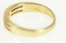 Load image into Gallery viewer, 10K Diamond Tiered Channel Wedding Band Ring Yellow Gold