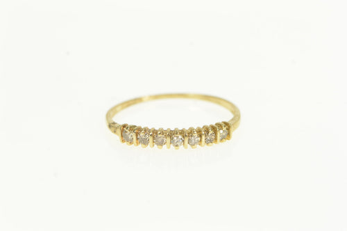 14K Diamond Classic Vintage Wedding Band Ring Yellow Gold