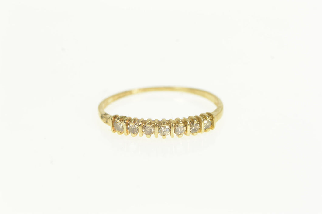 14K Diamond Classic Vintage Wedding Band Ring Yellow Gold