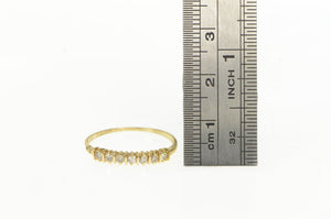 14K Diamond Classic Vintage Wedding Band Ring Yellow Gold
