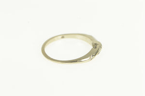 14K 1950's Vintage Classic Diamond Wedding Ring White Gold