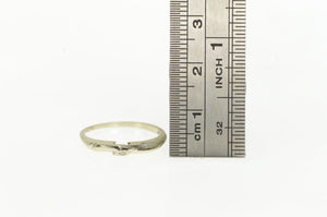 14K 1950's Vintage Classic Diamond Wedding Ring White Gold