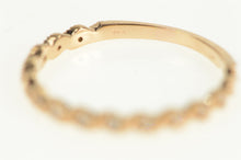 Load image into Gallery viewer, 14K Diamond Twist Milgrain Design Statement Ring Rose Gold