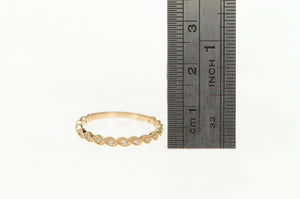 14K Diamond Twist Milgrain Design Statement Ring Rose Gold
