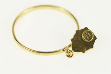 Load image into Gallery viewer, 18K Red Enamel Ladybug Charm Dangle Vintage Ring Yellow Gold