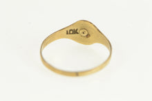 Load image into Gallery viewer, 10K Victorian Sim. Sapphire Ornate Child&#39;s Baby Ring Yellow Gold