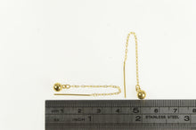 Load image into Gallery viewer, 10K Round Ball Dangle Chain Through Ear Earrings Yellow Gold