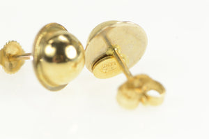 14K Round Ball Domed Vintage Classic Stud Earrings Yellow Gold