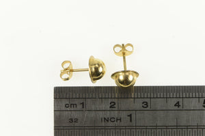 14K Round Ball Domed Vintage Classic Stud Earrings Yellow Gold