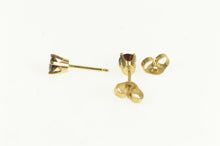 Load image into Gallery viewer, 14K Garnet Round Solitaire Classic Vintage Stud Earrings Yellow Gold
