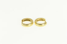 Load image into Gallery viewer, 14K 10.4mm Squared Classic Vintage Hoop Earrings Yellow Gold