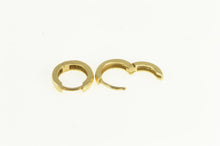 Load image into Gallery viewer, 14K 10.4mm Squared Classic Vintage Hoop Earrings Yellow Gold