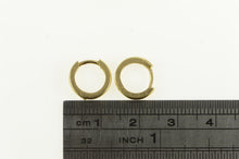 Load image into Gallery viewer, 14K 10.4mm Squared Classic Vintage Hoop Earrings Yellow Gold