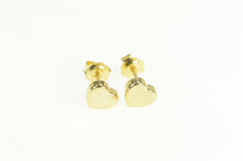 Load image into Gallery viewer, 14K Candy Heart Valentine Love Symbol Stud Earrings Yellow Gold