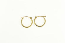 Load image into Gallery viewer, 14K 12.3mm Classic Round Vintage Simple Hoop Earrings Yellow Gold