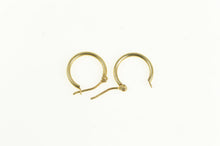 Load image into Gallery viewer, 14K 12.3mm Classic Round Vintage Simple Hoop Earrings Yellow Gold