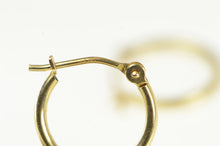 Load image into Gallery viewer, 14K 12.3mm Classic Round Vintage Simple Hoop Earrings Yellow Gold