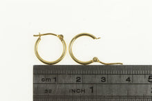 Load image into Gallery viewer, 14K 12.3mm Classic Round Vintage Simple Hoop Earrings Yellow Gold