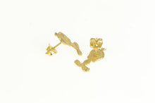 Load image into Gallery viewer, 14K Tweety Bird Cartoon Character Stud Earrings Yellow Gold