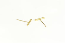 Load image into Gallery viewer, 14K Squared Bar Pillar Line Geometric Stud Earrings Yellow Gold