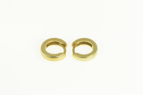 14K 10.9mm Classic Vintage Huggies Hoop Earrings Yellow Gold
