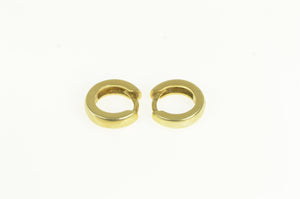 14K 10.9mm Classic Vintage Huggies Hoop Earrings Yellow Gold