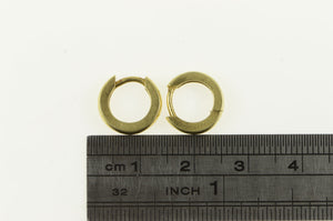 14K 10.9mm Classic Vintage Huggies Hoop Earrings Yellow Gold