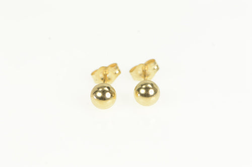 14K 4.7mm Classic Ball Stud Sphere Vintage Earrings Yellow Gold