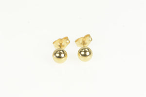 14K 4.7mm Classic Ball Stud Sphere Vintage Earrings Yellow Gold
