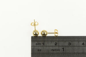 14K 4.7mm Classic Ball Stud Sphere Vintage Earrings Yellow Gold