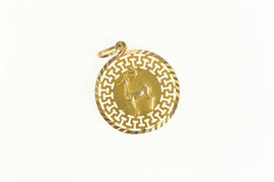 18K Ancient Greek Motif Alexander the Great Charm/Pendant Yellow Gold