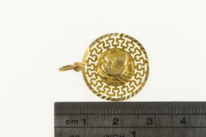 18K Ancient Greek Motif Alexander the Great Charm/Pendant Yellow Gold