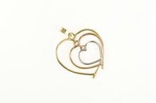 Load image into Gallery viewer, 10K Tri Tone Heart Valentine Love Symbol Layered Charm/Pendant Yellow Gold
