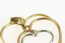 Load image into Gallery viewer, 10K Tri Tone Heart Valentine Love Symbol Layered Charm/Pendant Yellow Gold