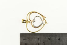 Load image into Gallery viewer, 10K Tri Tone Heart Valentine Love Symbol Layered Charm/Pendant Yellow Gold